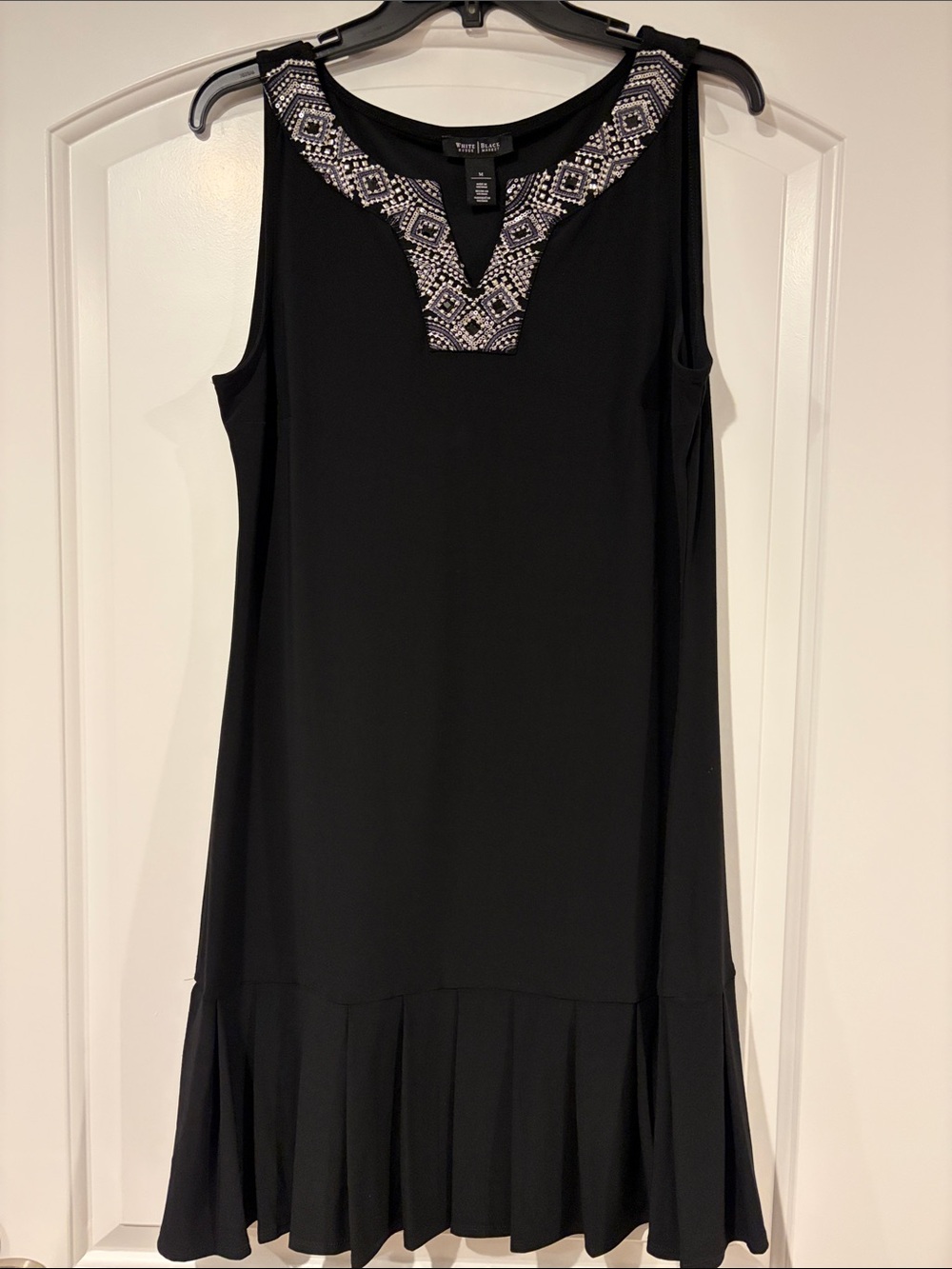 WHBM Sleeveless Dress w/Beaded Neckline